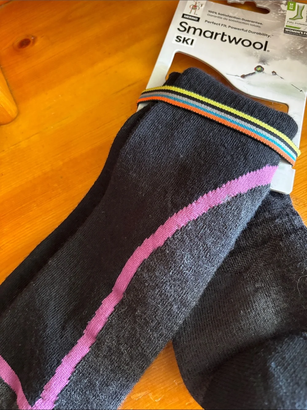 Smartwool WoMen’s Ski Socks - Black with Pink Accent